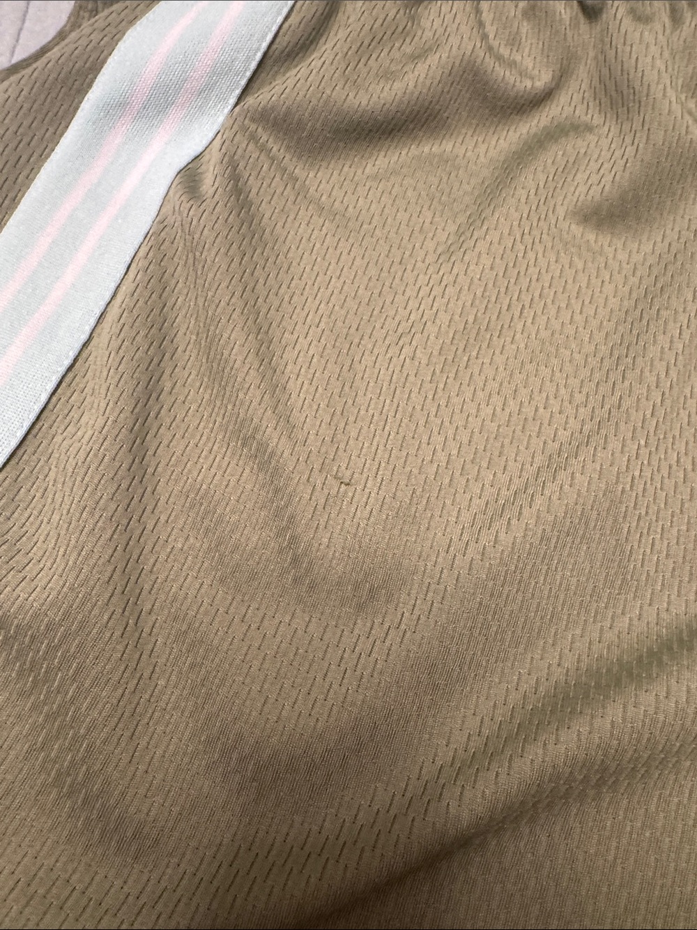Nike Olive Dri-FIT Athletic Shorts with White Swoosh - Picture 6 of 6